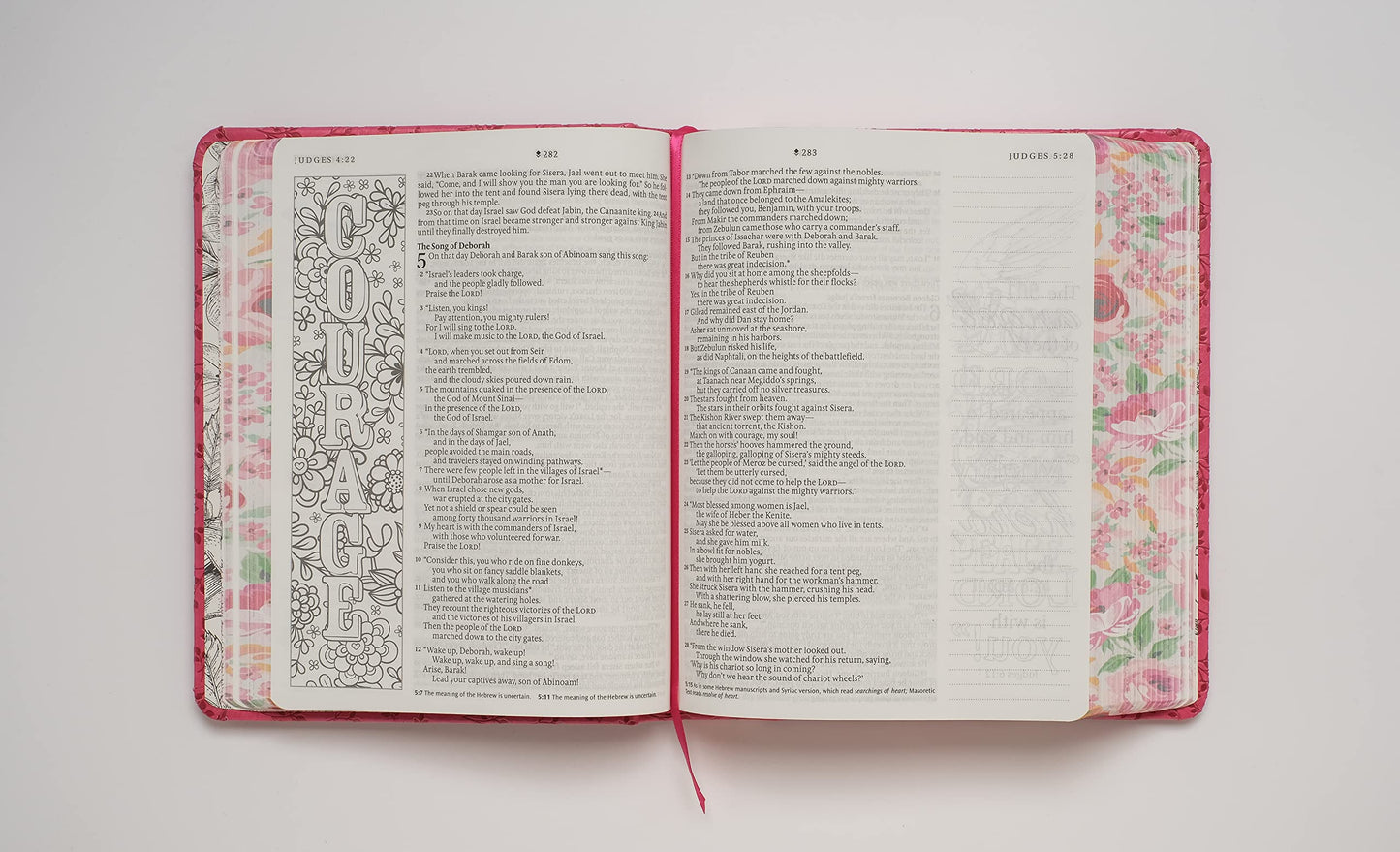 Inspire Bible NLT, Filament Enabled (Hardcover LeatherLike, Pink Peony): The Bible for Coloring & Creative Journaling