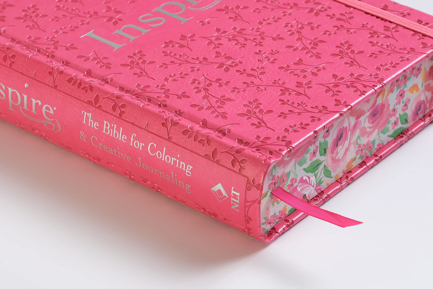 Inspire Bible NLT, Filament Enabled (Hardcover LeatherLike, Pink Peony): The Bible for Coloring & Creative Journaling